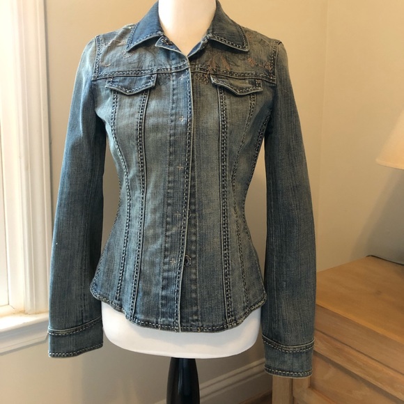 Elie Tahari Denim Jacket Size Small - Picture 11 of 16